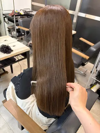 セミロング カラー 🥀韓国ヘア🥀 宮津真菜のヘアスタイル