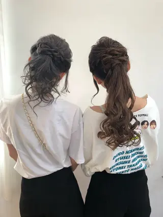 ヘアアレンジ ツノガイ エリのヘアスタイル