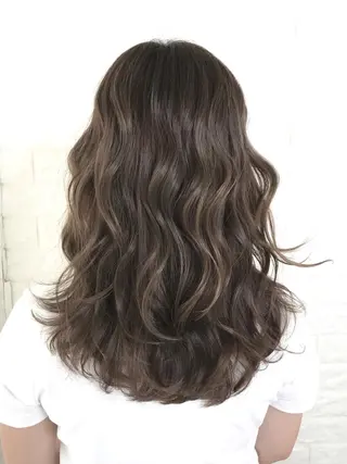 セミロング カラー エイジングケア特化 美容師✂️山崎竜二のヘアスタイル
