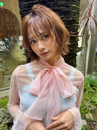 ショート 透明感カラー/ レイヤー/箕浦 稜真のヘアスタイル