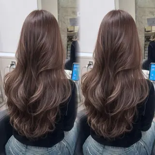 セミロング 🕊️ナチュラル盛れ 韓国風艶髪/マホ🫧のヘアスタイル