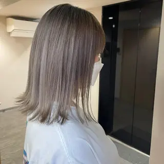 ミディアム カラー ヘアアレンジ 松井那津子 /ハイライトブリーチのヘアスタイル