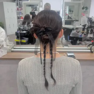 ロング ヘアアレンジ JUNSHIN🦋 ヘアセット／カラーのヘアスタイル