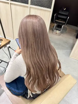 ロング カラー ブリーチなしwカラー /艶カラー/oukaのヘアスタイル