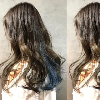セミロング カラー ツキノキ ミナのヘアスタイル