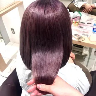 ミディアム カラー ショート/ボブ/ 透明感カラー/ほのかのヘアスタイル