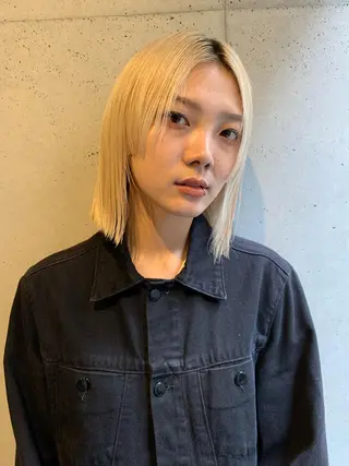 ミディアム カラー 似合わせウルフ/ レイヤー/山本祐輔のヘアスタイル
