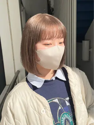 ミディアム カラー パーマ ヘアアレンジ メンズ ハイトーン/レイヤー 🌸さくらのヘアスタイル