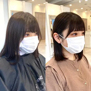 ショート カラー モテ前髪 タゴメ シンヤのヘアスタイル