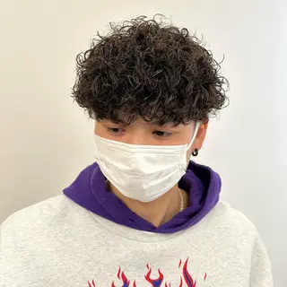 ショート パーマ メンズ ✂︎メンズパーマ✂︎ 伊藤秀真のヘアスタイル