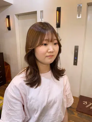 セミロング 似合わせカット‪// 鶴我万唯華のヘアスタイル