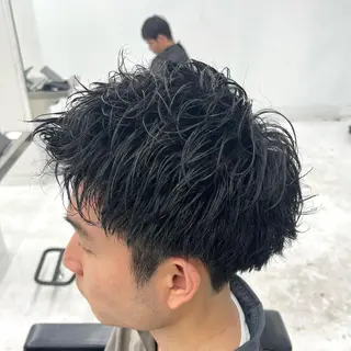 ショート パーマ メンズ 柏メンズカットパーマ NO.1タイチのヘアスタイル
