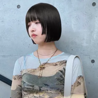 ショート カラー ボブ/ミニボブ 透明感カラーkadoのヘアスタイル