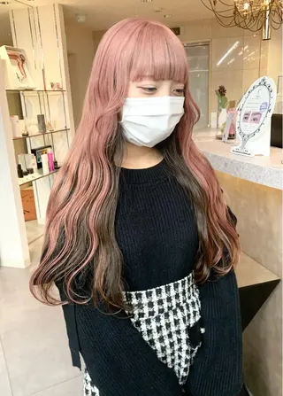 ロング カラー ヘアアレンジ りん 🎀韓国スタイルのヘアスタイル