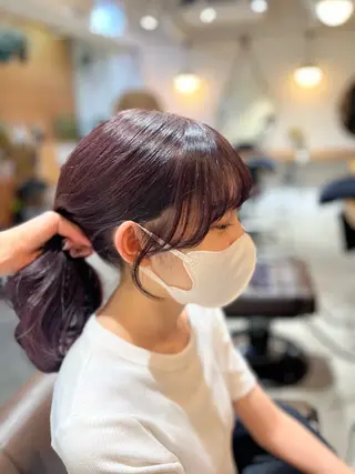 ミディアム 塩川ももこ/ 自然な縮毛矯正のヘアスタイル