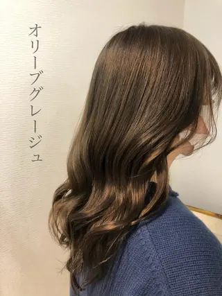 セミロング カラー 🤍中野 レオ🤍のヘアスタイル