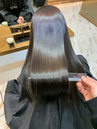 ミディアム カラー パーマ ✨美髪矯正×髪質改善 🍎カイト🍎渋谷のヘアスタイル