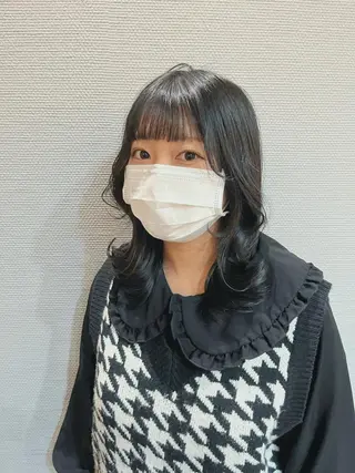 ミディアム かわい りほのヘアスタイル