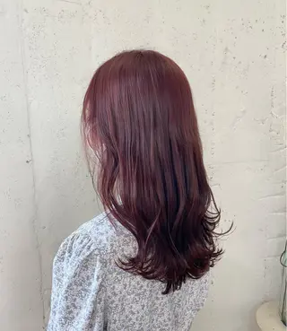 セミロング カラー 透明感カラー🎀／ 寒色カラー／マツエクのヘアスタイル
