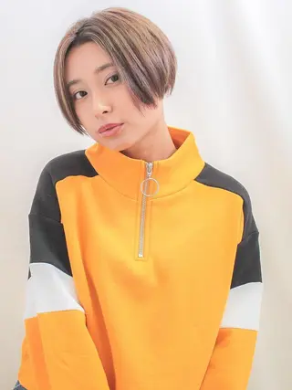 ショート カラー gite カワムラナオキのヘアスタイル