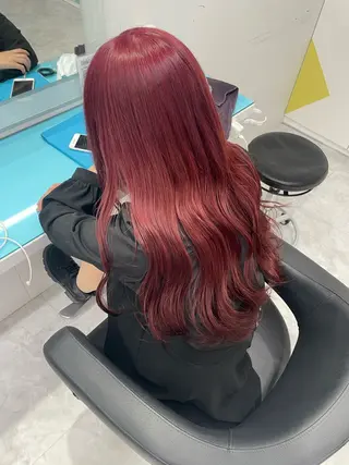 ロング カラー ヘアアレンジ えびけん/色落ちまで 可愛い♥️のヘアスタイル