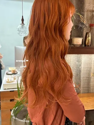 ロング カラー 暖色カラー/レイヤー 🌙 オノユリカのヘアスタイル