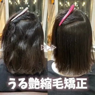 セミロング クロスパーマ×曲がる 縮毛矯正🫧あゆみのヘアスタイル