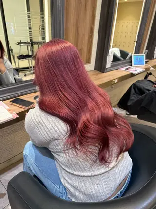 ロング カラー パーマ×レイヤー| カラー カホ🪩🤍のヘアスタイル