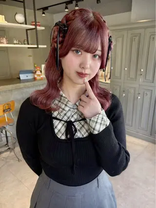 ロング ヘアアレンジ 透明感カラー 💞みどりのヘアスタイル