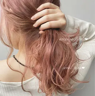 ロング カラー ヘアアレンジ 当日予約⭕️ JUNYAのヘアスタイル