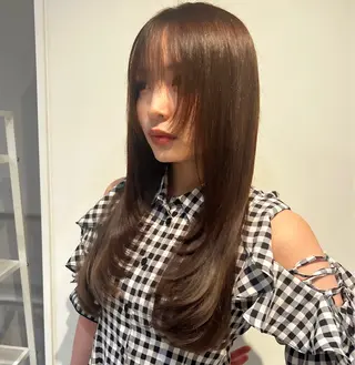 カラー 柔め透明感血色カラー 暖色/レイヤー/ゆいのヘアスタイル
