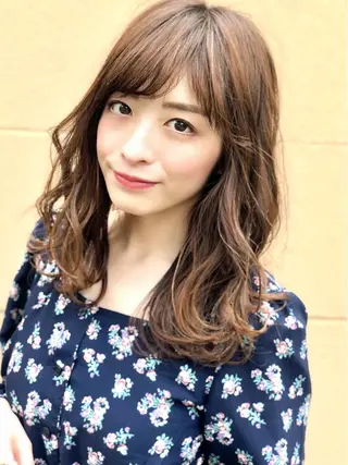 セミロング カラー 似合わせ専門美容師 なかじまのヘアスタイル