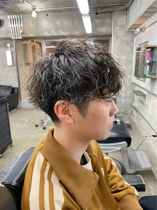 ショート カラー パーマ ヘアアレンジ メンズ SEIYA メンズパーマ職人のヘアスタイル