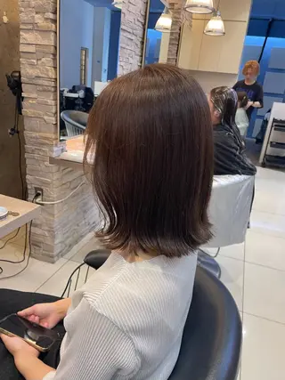 ミディアム mao♡ベージュ/ 顔周りカットのヘアスタイル