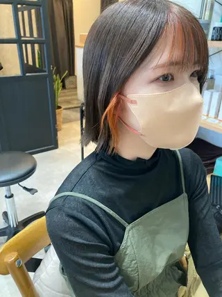 ショート ✨色持ちの良い艶 カラー✨蟹江真世のヘアスタイル