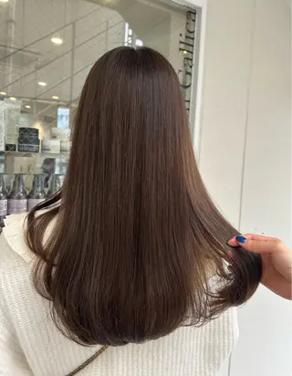セミロング カラー ヘアアレンジ 《暖色/韓国hair 》🇰🇷桑原ユキネのヘアスタイル