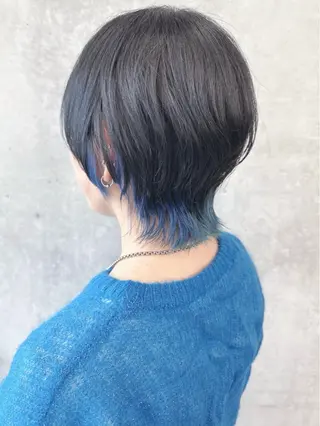 ショート カラー ボブ/ゆるふわ ボブパーマ/とういのヘアスタイル