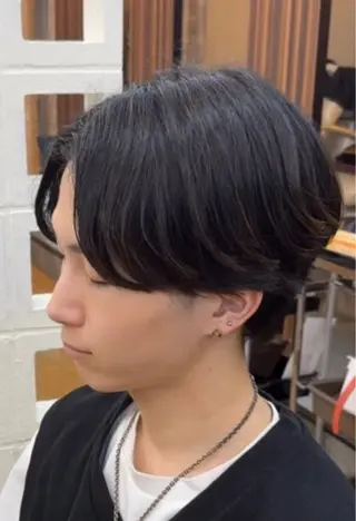ミディアム メンズ 焼津メンズパーマ特化 大石雄生のヘアスタイル