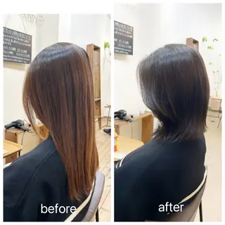 ミディアム カラー nest  のヘアスタイル