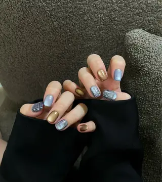 ミディアム めぐみのネイルサロン スタッフ練習のネイルデザイン