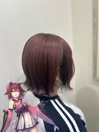 ショート カラー 井上 花音のヘアスタイル