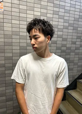 ショート パーマ メンズ 💈メンズ短髪特化 ✂︎伊藤大輝💈のヘアスタイル