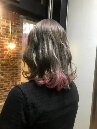 ミディアム カラー ヘアアレンジ キッズ ネイル マツエク・マツパ 野田 修平のヘアスタイル