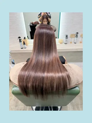 ロング 縮毛矯正/ /関内/あべももこのヘアスタイル