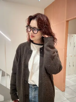 ミディアム パーマ 前原  千尋のヘアスタイル