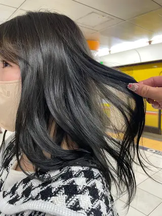 ロング カラー 結莉/ボブ/ 縮毛矯正のヘアスタイル