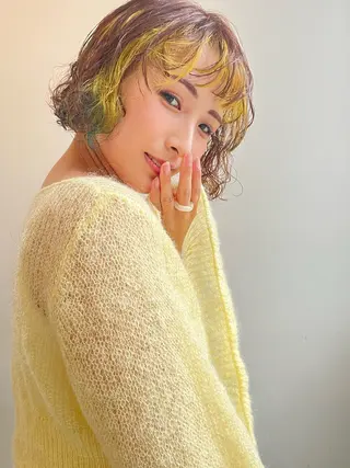 ショート Aya/四条烏丸/ インナーカラーのヘアスタイル