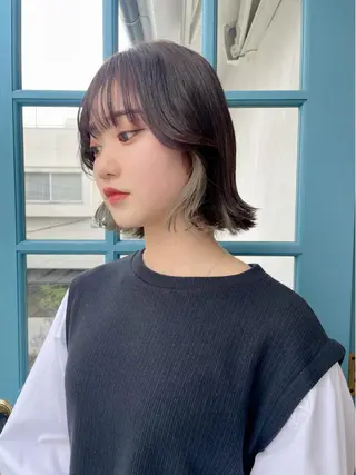 ショート カラー 顔周りカット 【オノザワリョウ】のヘアスタイル