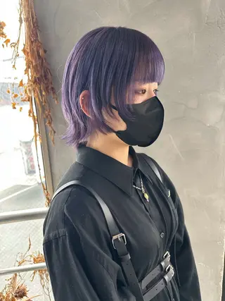 ショート カラー ウルフ レイヤー パーマ🪐MANAのヘアスタイル