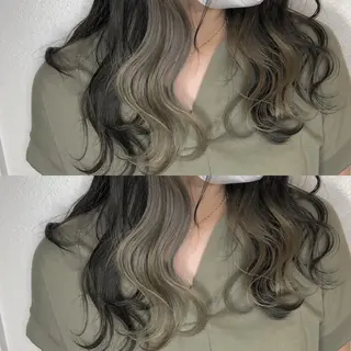 ミディアム カラー あさだ しゅうたろうのヘアスタイル